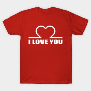 Beautiful I Love You Design T-Shirt